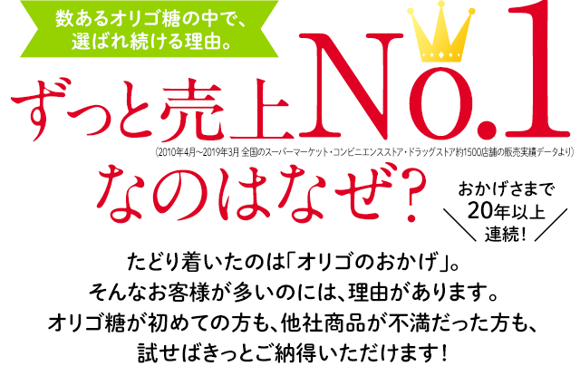 ずっと売上No.1なのはなぜ？